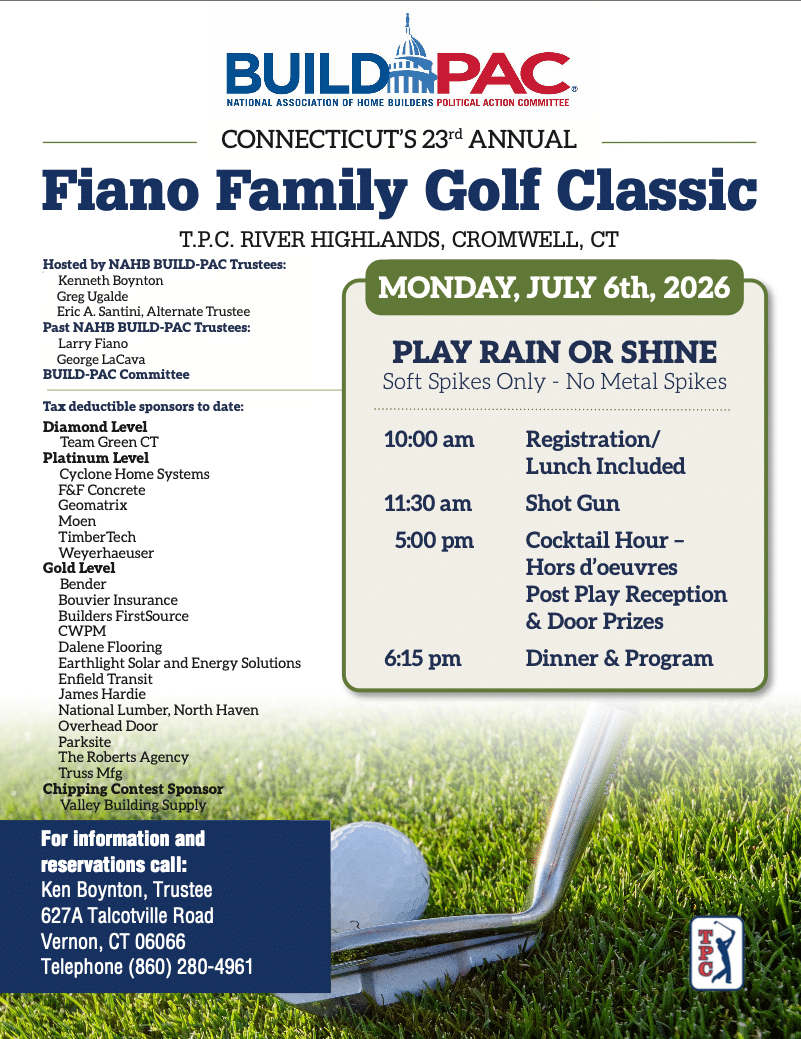 Annual Pac Golf Classic Connecticut's 23rd Annual Fiano Family Build Pac Golf Classic